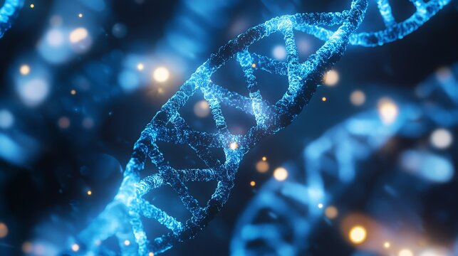 AI software analyzing genetic data for rare disease identification.