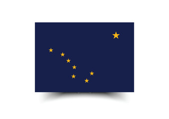 Flag of Alaska. Alaska flag official size and color standards vector illustration