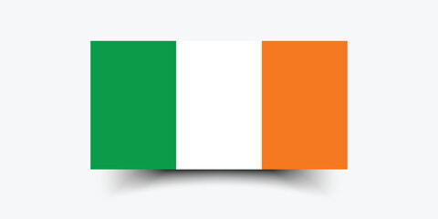 Flag of Ireland. Ireland flag official size and color standards vector illustration