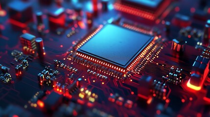 Obraz premium China's semiconductor industry is rapidly growing, reducing reliance on foreign chip manufacturers.