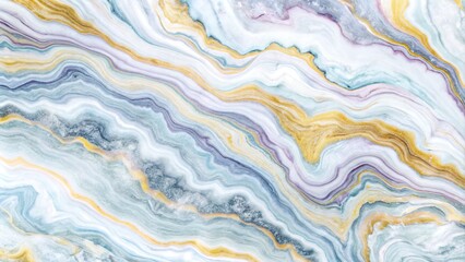 Obraz premium Abstract Fluid Marble Texture Blue, Gold, and White Swirls, Background Design, Art Concept Marble texture, fluid art