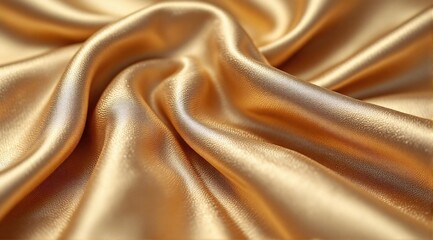 Close-up of smooth satin fabric with a glossy surface and gentle folds, creating a luxurious, fluid effect.