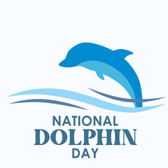 vector graphic of national dolphin day ideal for national dolphin day celebration