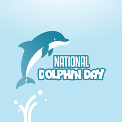 vector graphic of national dolphin day ideal for national dolphin day celebration