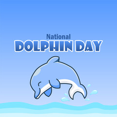 vector graphic of national dolphin day ideal for national dolphin day celebration