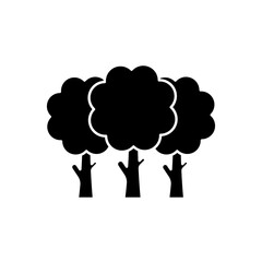 trees icons  symbol vector elements for infographic web