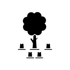 deforestation icons  symbol vector elements for infographic web