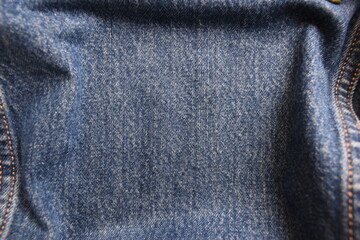 seam of blue denim texture background, jean fashion style