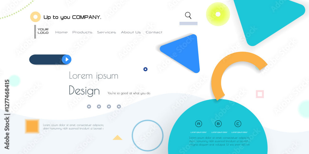 Aufkleber minimal abstract geometric shape, line and gradient color on white background. modern vector design.