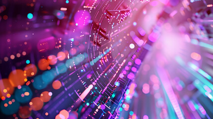 fiber optics background with lots of light spots
