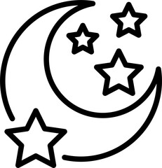 Crescent Moon and Stars