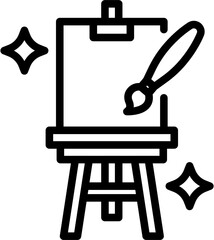 Easel with Canvas
