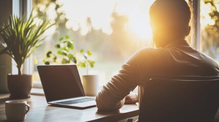 Chronic back pain from working long hours. Featuring visible discomfort and strain