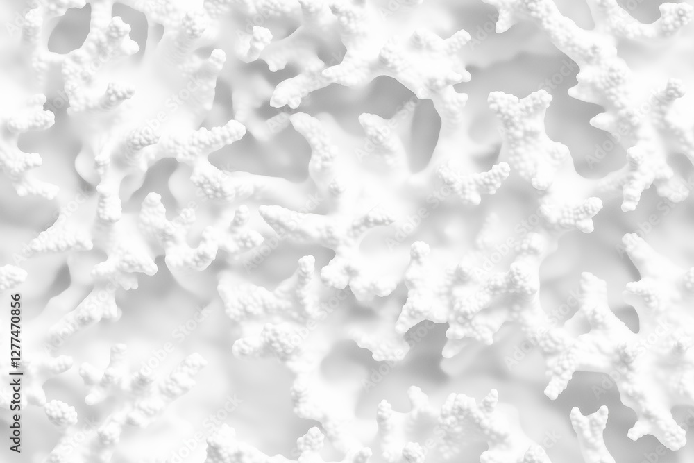 Poster seamless white coral texture, showcasing intricate patterns and structures. the image highlights the
