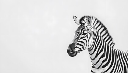 Striking Zebra Portrait Showcasing Intricate
