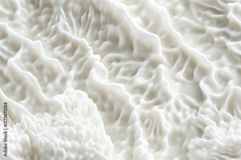 Poster seamless white coral textured white surface resembling coral or abstract waves, showcasing intricate