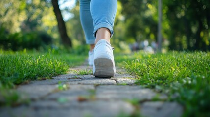 Chronic back pain management through a daily walking routine. Featuring cardiovascular health and pain relief