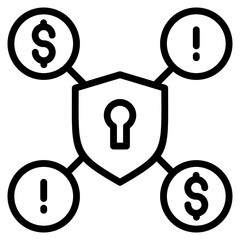 Fintech Security Icon For Design Elements