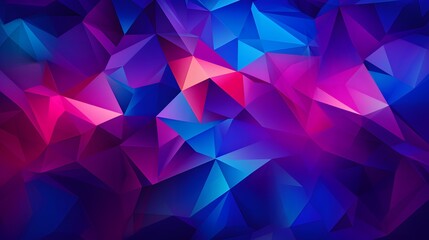 Fototapeta premium Abstract multicoloured geometric background with triangles. bright blue and purple abstract designs with triangle for wallpaper or background. 