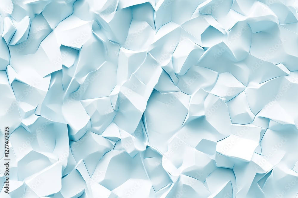 Poster seamless white turquoise textured background featuring crumpled, light blue paper with a three-dimen