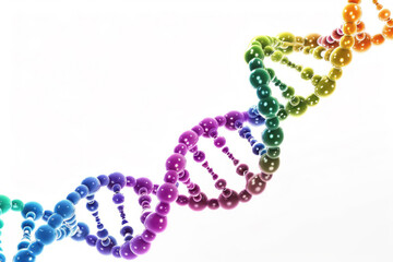 DNA double helix isolated on a white background, prepared with a clipping path for easy use.