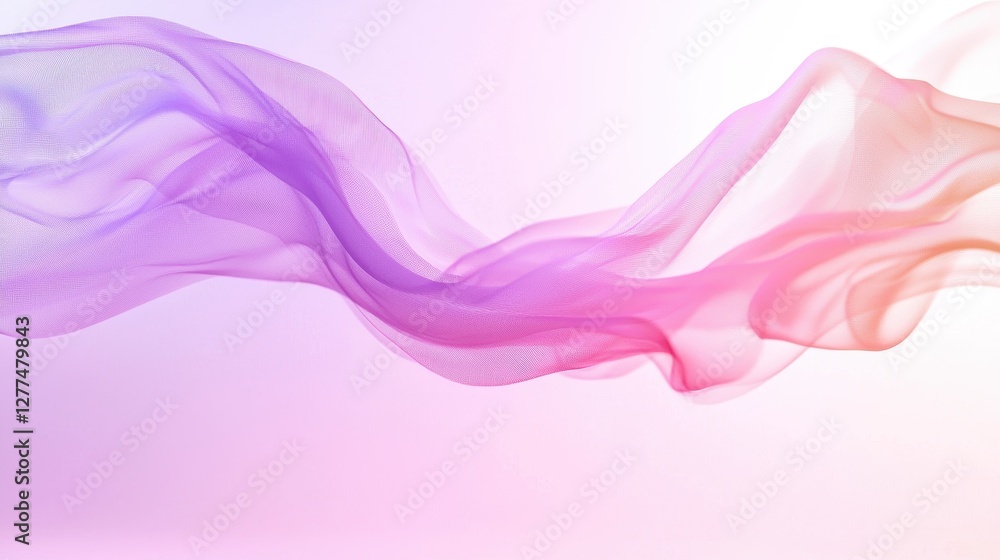 Poster a soft, flowing abstract design featuring gradient colors of pink and purple, creating a sense of mo