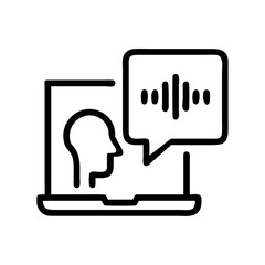 AI voice recognition software icon