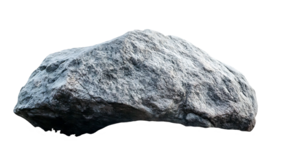 Isolated rock, rough texture,  studio shot. Possible use scientific illustration, educational material