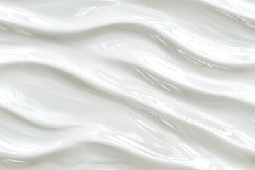 Obraz premium A smooth, glossy surface with flowing, wave-like patterns in white. The texture appears fluid and reflective, creating a serene and modern aesthetic.