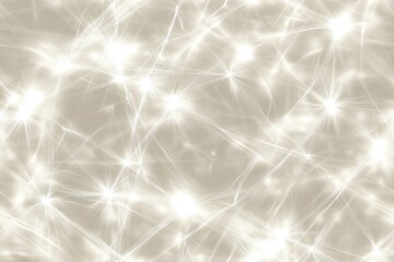 A soft, abstract background featuring a network of glowing white lines and stars on a light beige backdrop, creating a dreamy and ethereal atmosphere.