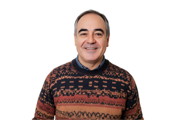 Smiling mature man portrait, indoor shot. Possible use stock photo