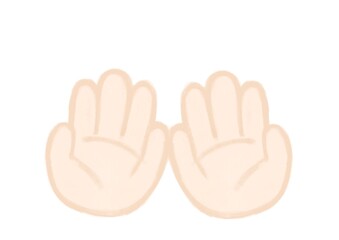 Obraz premium シンプルな両手のイラスト