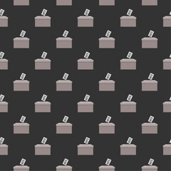 Seamless pattern vote ballot boxes.