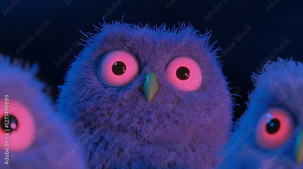 Aufkleber a wise old owl perched majestically on a tree branch its penetrating gaze and fluffy feathers convey