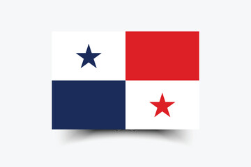 Flag of Panama. Panama flag official size and color standards vector illustration