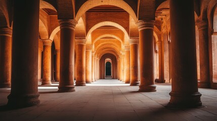 Stunning Architectural Arches and Columns in Historic Indoor Space