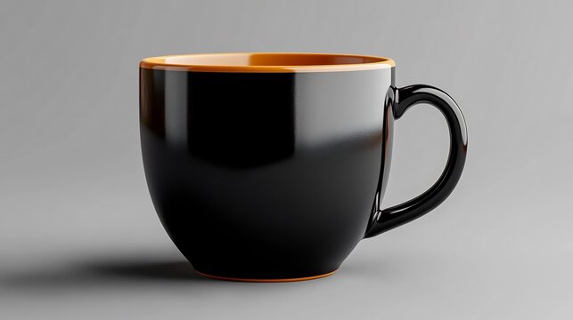 Stylish mockup of a custom branded mug isolated on a transparent background for corporate giveaways or merchandise design