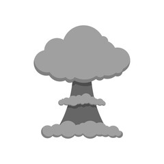 Vector illustration of a nuclear explosion on a white background.