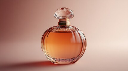 Stylish mockup of a perfume bottle with a customizable label isolated on a transparent background for luxury branding