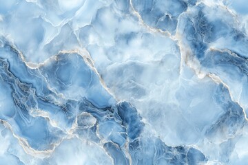 Obraz premium Seamless Blue Lace Agate beautiful abstract background featuring swirling patterns of light and dark blue hues, resembling marble or agate stone. The texture is smooth and fluid.