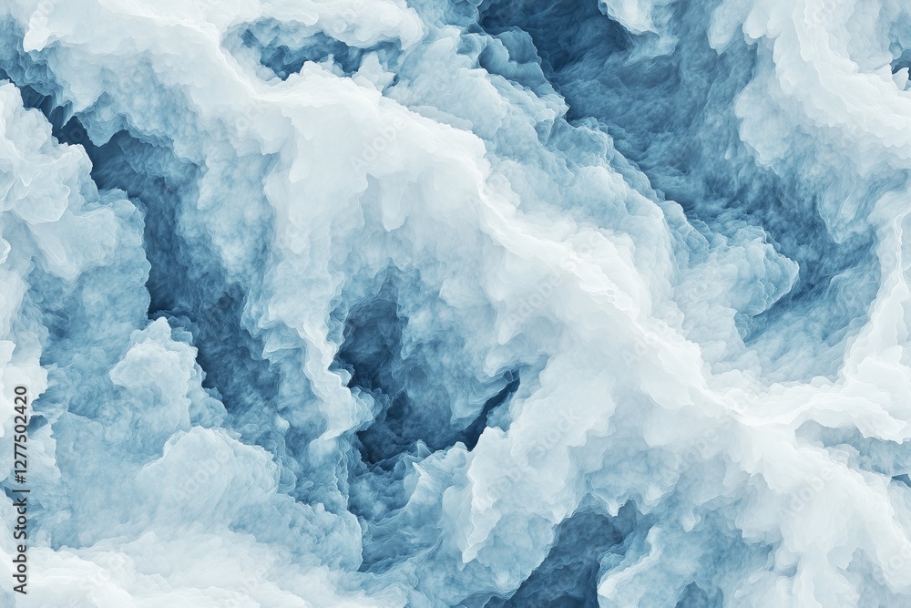 Poster seamless blue lace agate abstract representation of turbulent ocean waves, featuring swirling patter