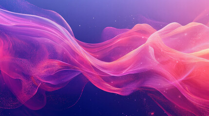 Fototapeta premium This abstract pink and purple swirling fluid art painting captures vibrant colors. AI generative