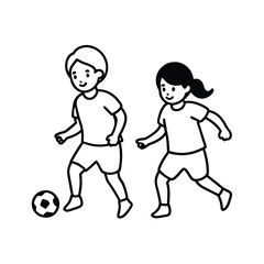 Children playing soccer, outdoor fun, teamwork, kids sports, active lifestyle