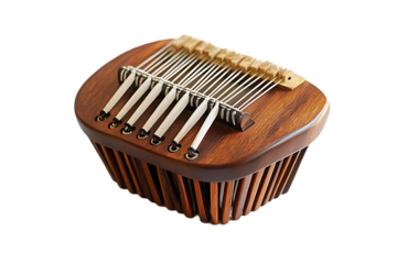Wooden Kalimba musical instrument close-up