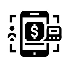 financial inclusion payments growth pictogram 
