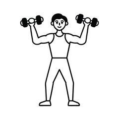 Fitness Exercise Workout Routine Dumbbells Strength Training Person