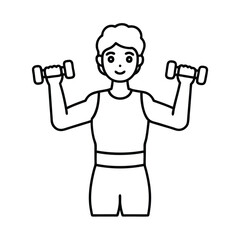 Fitness Exercise Workout Routine Dumbbells Strength Training Person