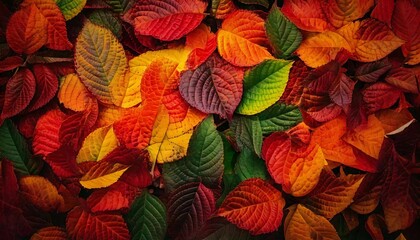 A beautiful college of autumn leaves