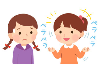 おしゃべりが止まらない女の子　発達障害