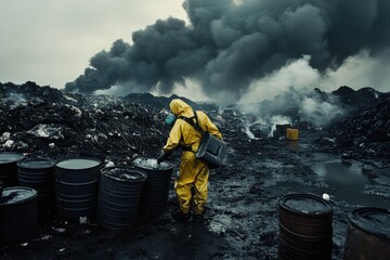 Obraz premium Hazardous Industrial Dump Site